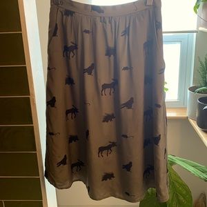 100% Silk forest print Meg skirt size S